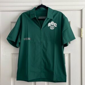 NWT Students Golf lightweight, short sleeve green jacket, full zip shirt